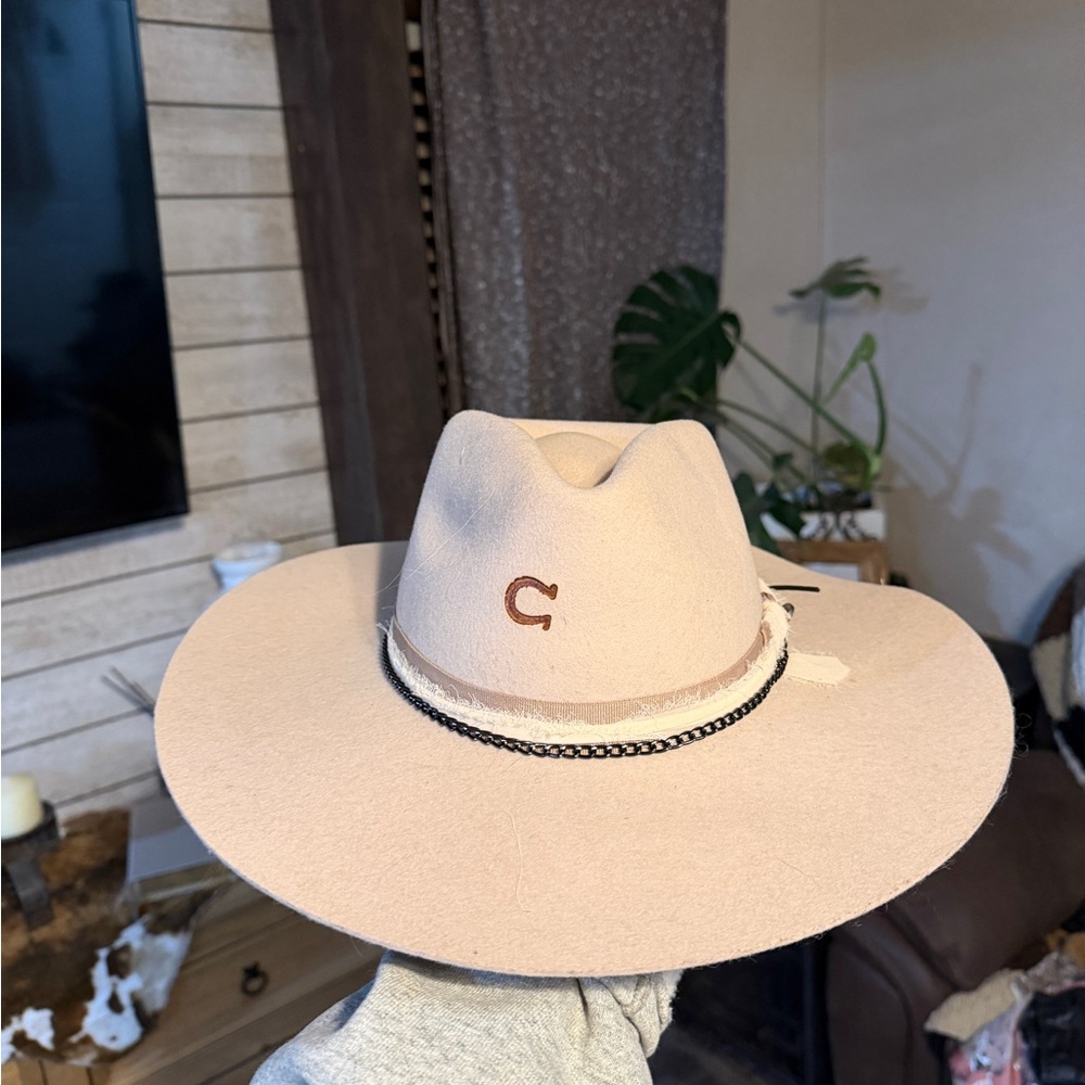 Charlie 1 Horse Highway Fashion Hat – Silver Belly, Custom Lace & Chain - Picture 2 of 4